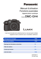 Panasonic LUMIX DMC-GH4 Manuel D'utilisation Avancée
