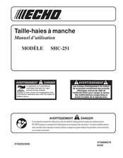 Echo SHC-251 Manuel D'utilisation