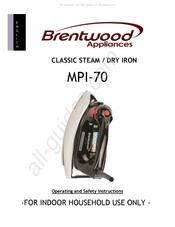 Brentwood Appliances MPI-70 Consignes De Sécurité Et De Fonctionnement