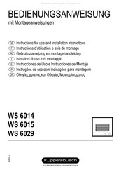 Kuppersbusch WS 6014 Instructions D'utilisation Et Avis De Montage