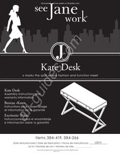 See Jane Work Kate Desk Guide D'assemblage