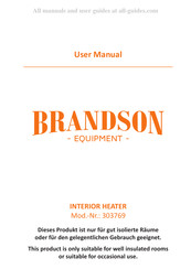 Brandson Equipment 303769 Consignes D'utilisation Et De Sécurité