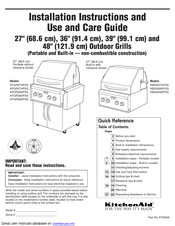KitchenAid KFGR292PSS Instructions D'installation Et Guide D'utilisation Et D'entretien