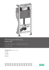 MEPA Air-WC 514 912 Instructions D'installation