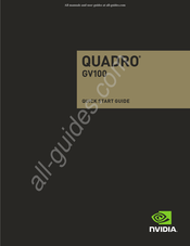 Nvidia QUADRO GV100 Guide Rapide