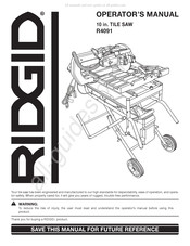 Ridgid R4091 Manuel D'utilisation