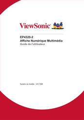 ViewSonic EP4320-2 Guide De L'utilisateur