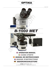 Optika Italy B-1000MET Manuel D'instructions