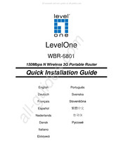 Level One WBR-6801 Manuel D'instructions