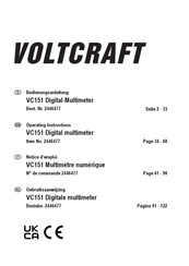VOLTCRAFT VC151 Notice D'emploi