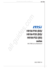 MSI H6M-P22 B3 Serie Mode D'emploi