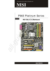 MSI Platinum P965 Serie Mode D'emploi