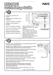 NEC PH1000U Guide De Démarrage Rapide
