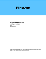 NetApp AFF A220 Installation Et Maintenance