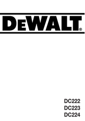 DeWalt DC222 Mode D'emploi