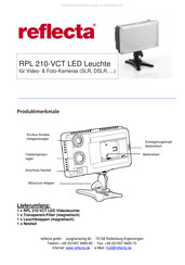 Reflecta RPL 210-VCT Mode D'emploi