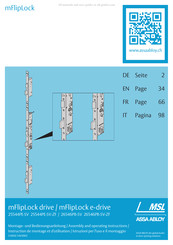 Assa Abloy 25544PE-SV-ZF Instructions De Montage Et D'utilisation