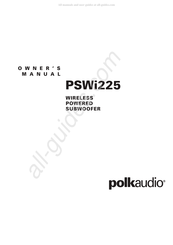 Polk Audio PSWi225 Mode D'emploi