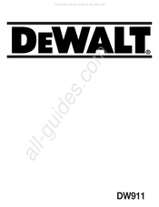 Dewalt DW911 Mode D'emploi