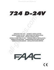 FAAC 724 D-24V Instructions D'installation