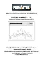 PrimAster MONTREAL Mode D'emploi