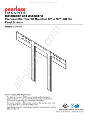 PEERLESS Mounts SUF650P Instructions D'installation