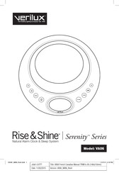 Verilux Rise&Shine Serenity VA06 Mode D'emploi