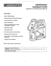 Associated KS401 KwikStart ProHD Manuel De L'utilisateur