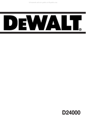 DeWalt D24000 Manuel D'instructions