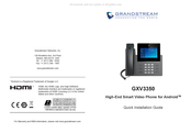 Grandstream GXV3350 Guide D'installation Rapide