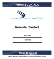 Samlex Europe RC-601D Mode D'emploi