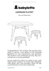 Babyletto Lemonade Playset Manuel D'instructions