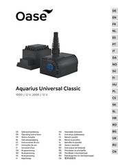 Oase Aquarius Universal Classic 1000 Notice D'emploi