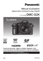 Panasonic LUMIX DMC-G2K Manuel D'utilisation