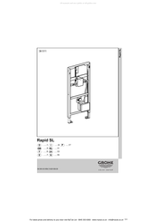 Grohe Rapid SL 38 511 Instructions D'installation