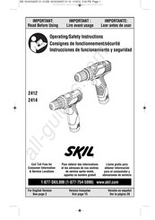 Skil 2414 Consignes De Fonctionnement/Sécurité