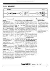 Panamax M5100-PM Mode D'emploi