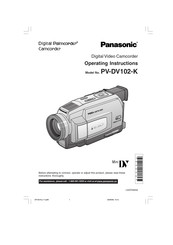 Panasonic PV-DV102-K Manuel D'utilisation