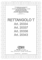 Gessi RETTANGOLO T 20337 Instructions D'installation