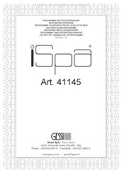 Gessi iSpa 41145 Instructions D'installation