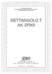 Gessi RETTANGOLO T 27043 Instructions D'installation