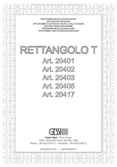 Gessi RETTANGOLO T 20402 Instructions D'installation