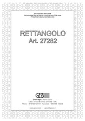 Gessi RETTANGOLO 27282 Instructions D'installation