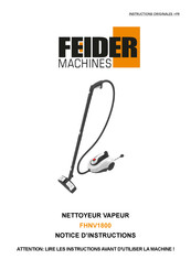 FEIDER Machines FHNV1800 Notice D'instructions