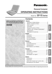 Panasonic CF-72 Serie Mode D'emploi