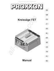 Proxxon FET Manuel D'utilisation