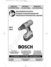 Bosch 33614 Consignes De Fonctionnement/Sécurité