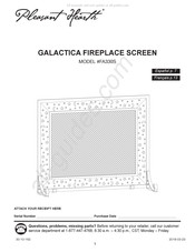 Pleasant Hearth GALACTICA Manuel D'instructions