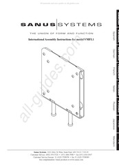 Sanus Systems VMFL1 Instructions D'assemblage