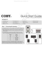 Coby DVD938 Guide De Démarrage Rapide